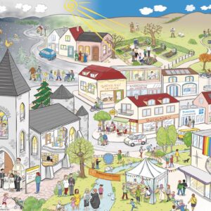 Mehr über den Artikel erfahren Christliche Spuren in unserer Welt – ein evangelisch-katholisches Wimmelbild